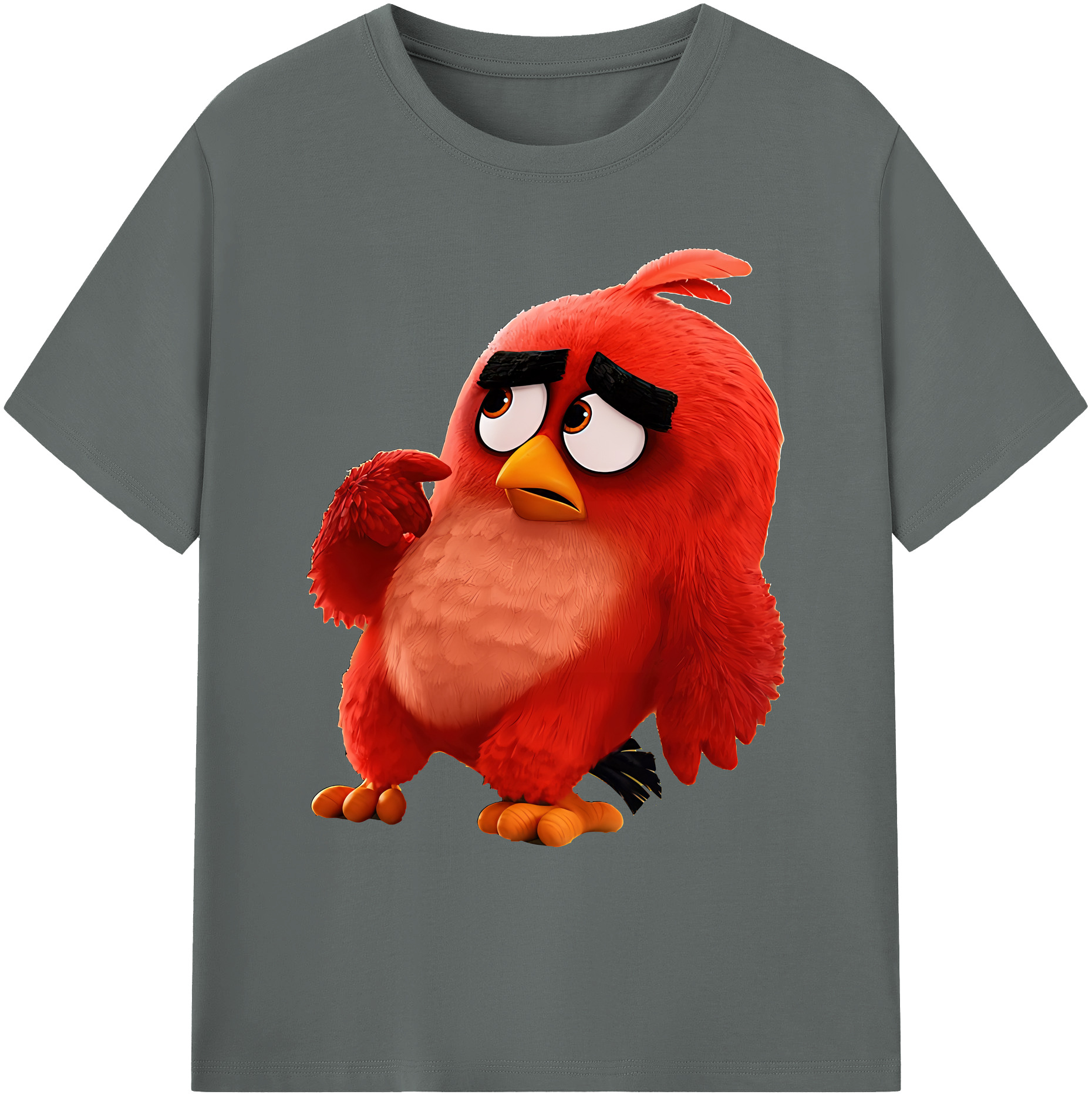 （画像用） Angry Birds アングリーバード 綿100％ メンズ半袖Tシャツ｜肌触りやわらか＆通気性